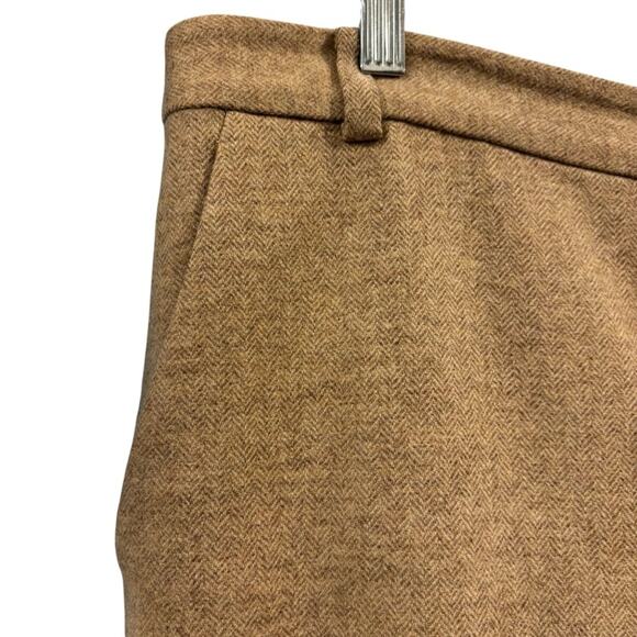 Ralph Lauren Women’s Beige/Camel Herringbone Wool Pants, trousers, Size 12P - Picture 3 of 7